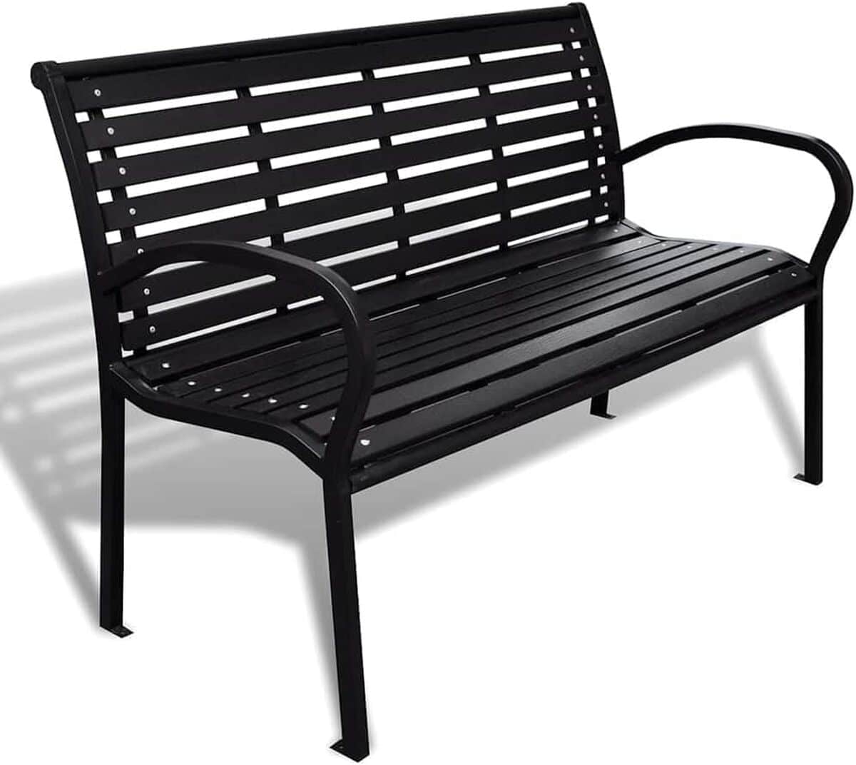 Test : banc de jardin acier et WPC noir vidaXL pour terrasse et parc