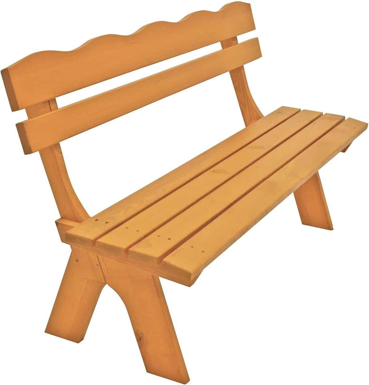 Test : banc Freital en pin massif 35 mm, 150 cm