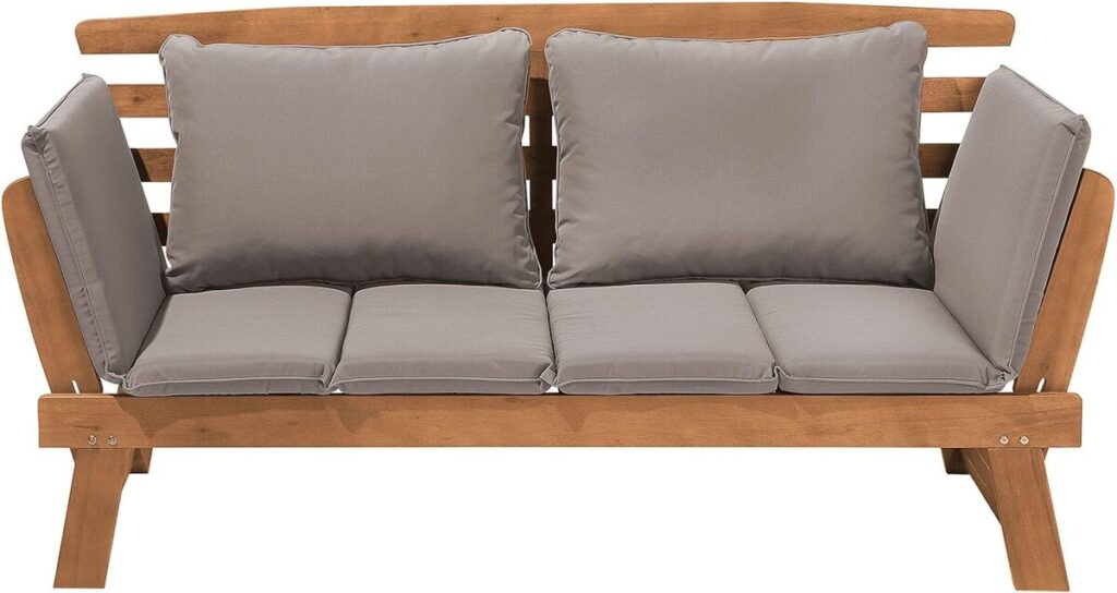 Test : canapé Beliani en bois exotique pour jardin ou terrasse