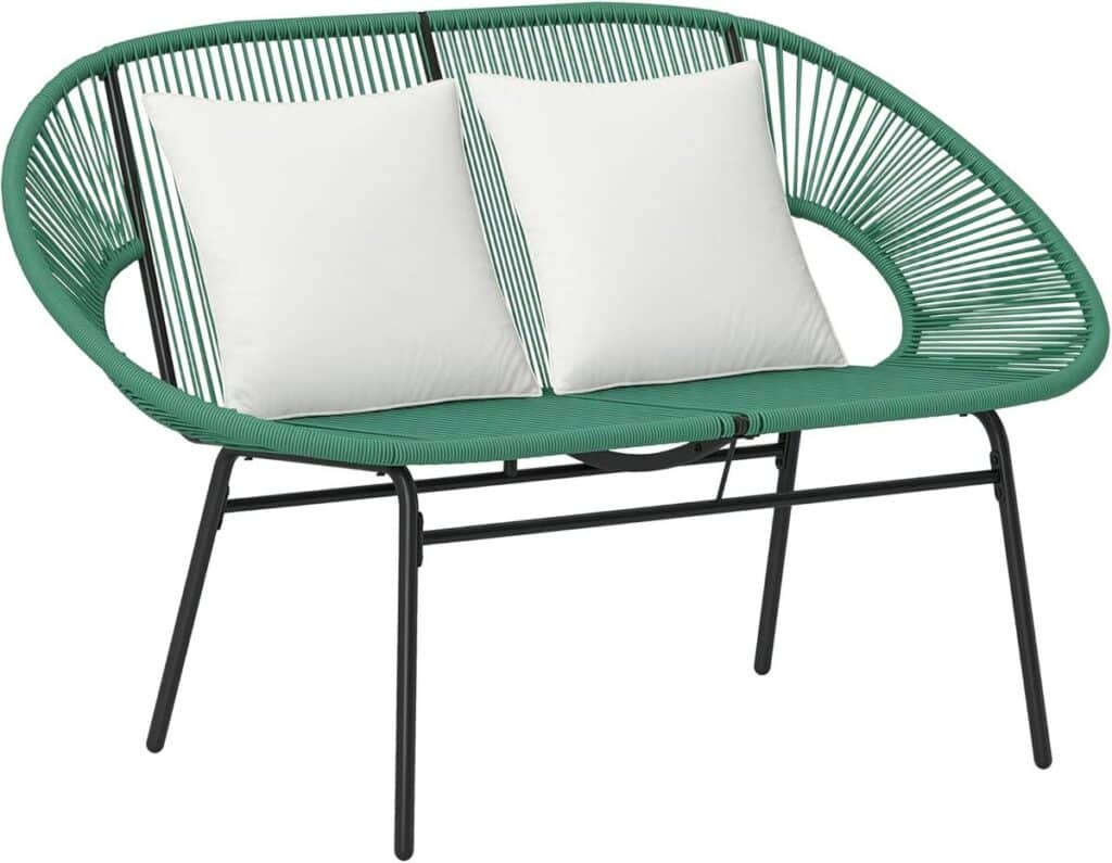 Test de la banquette jardin Outsunny en acier et résine