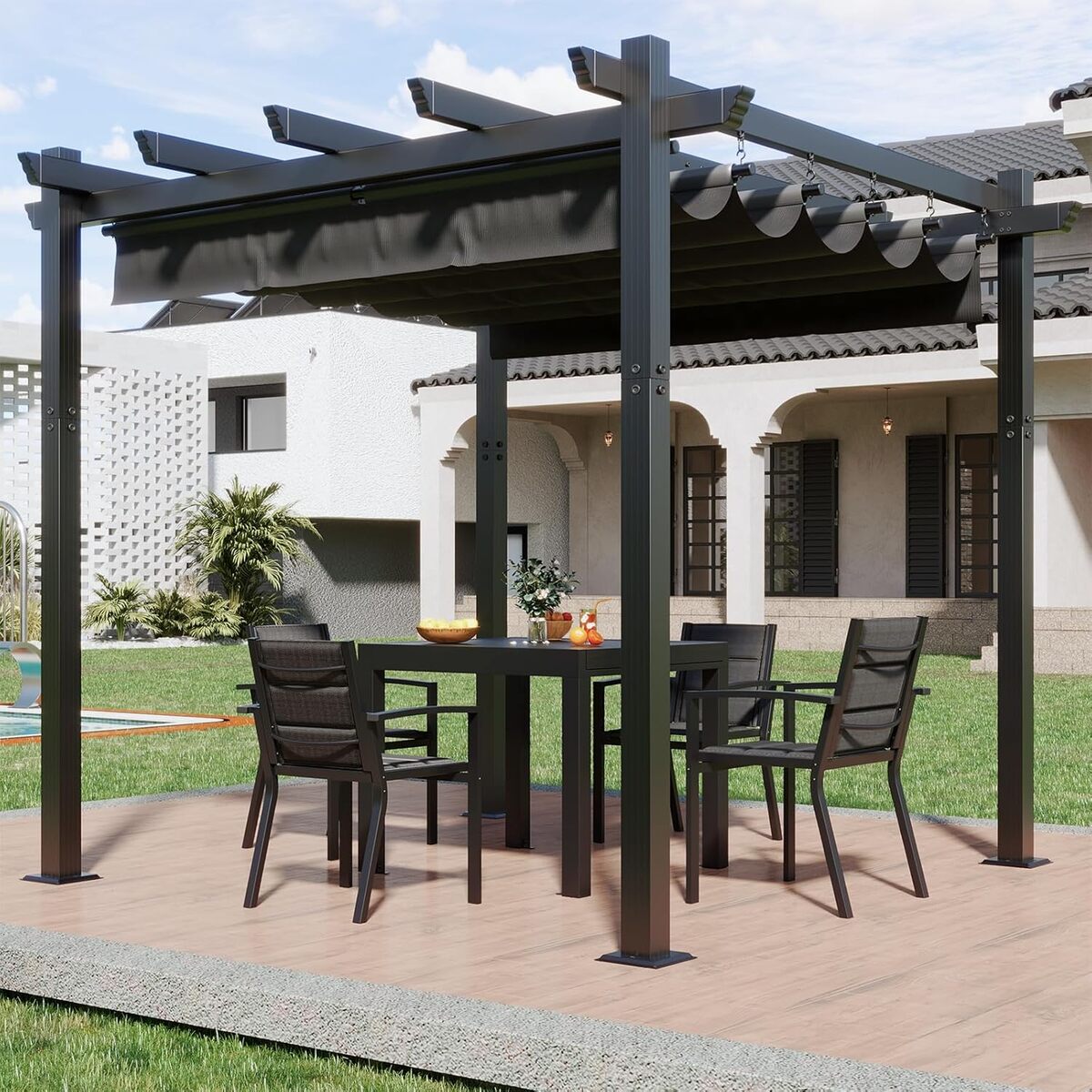 Test de la pergola Devoko aluminium 3x3 : confort et ombrage optimisé