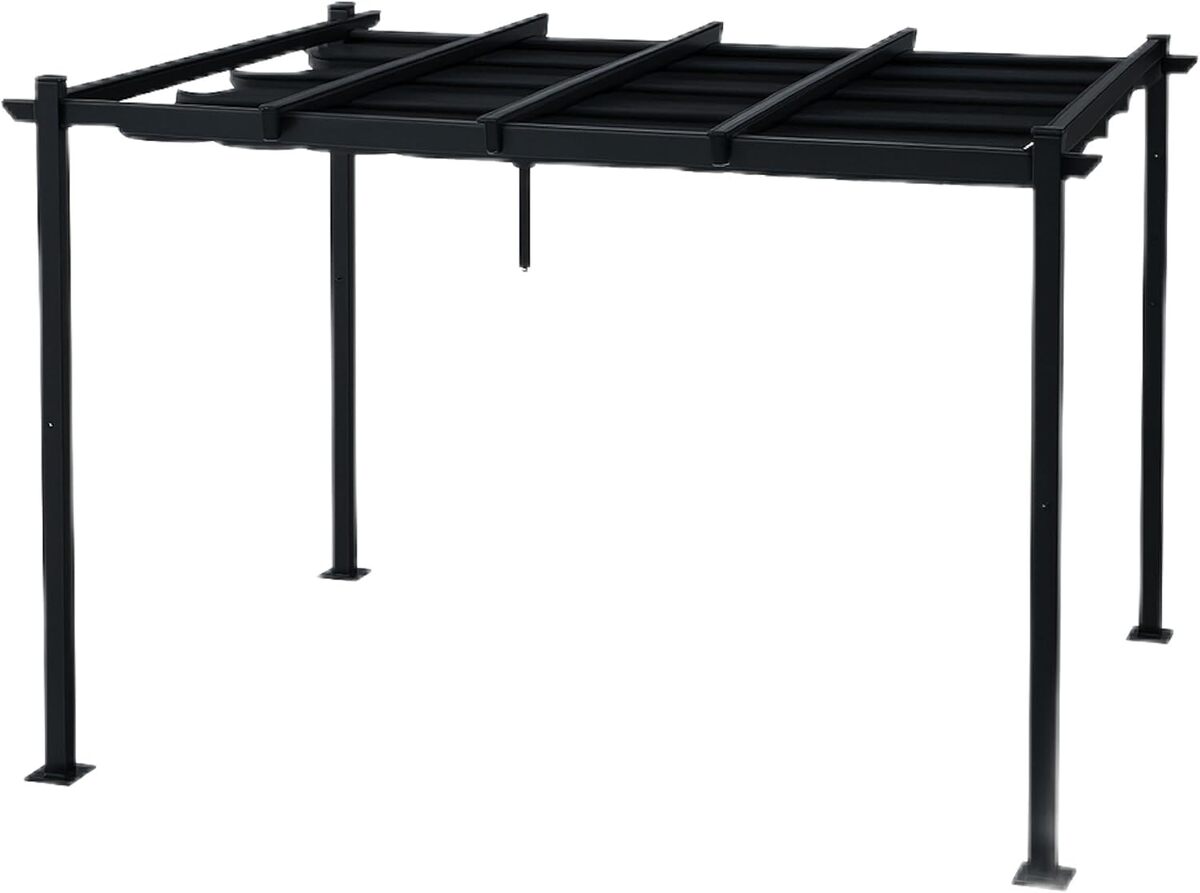 Test de la tonnelle Avril Paris Bercy XL en aluminium anthracite 3x4 m