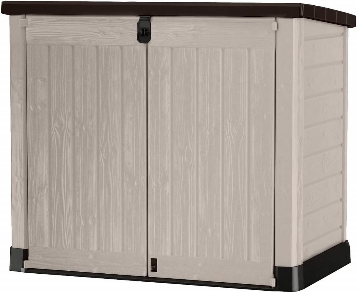 Test de l'abri poubelle Keter SIO Pro 1200L beige