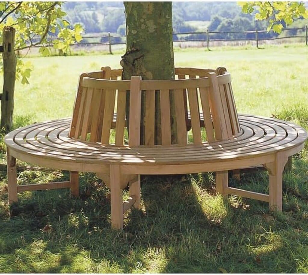 Test du banc circulaire en teck Teck'Attitude Westminster