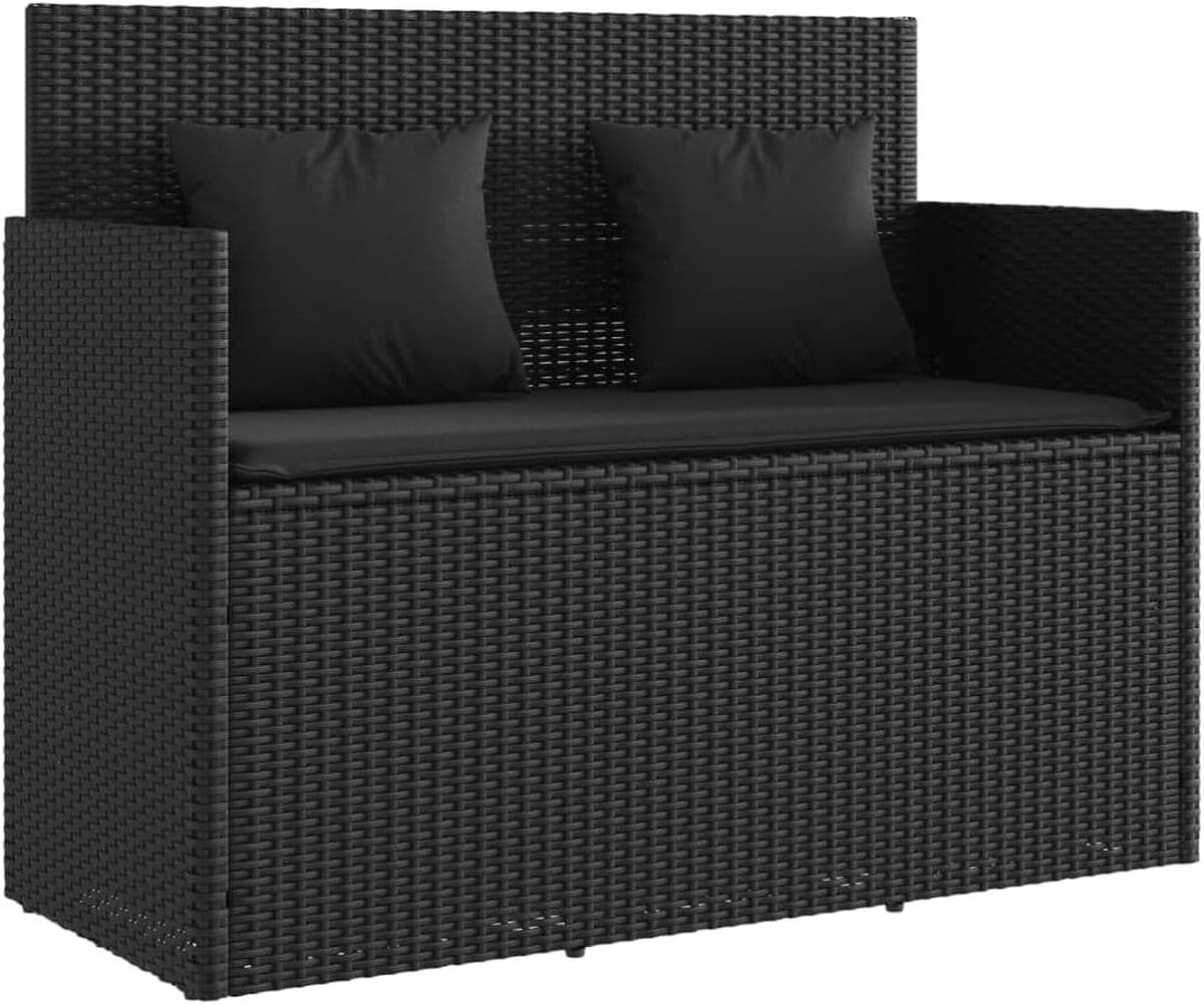 Test du banc de jardin vidaXL en résine tressée noire
