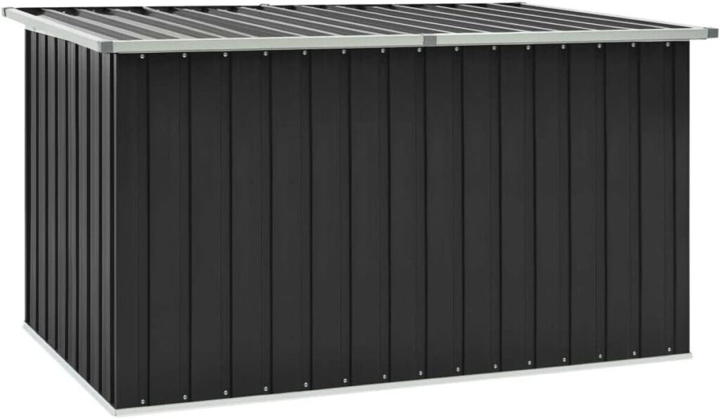 Test du coffre de rangement extérieur homiuse 171x99x93 cm en acier anthracite