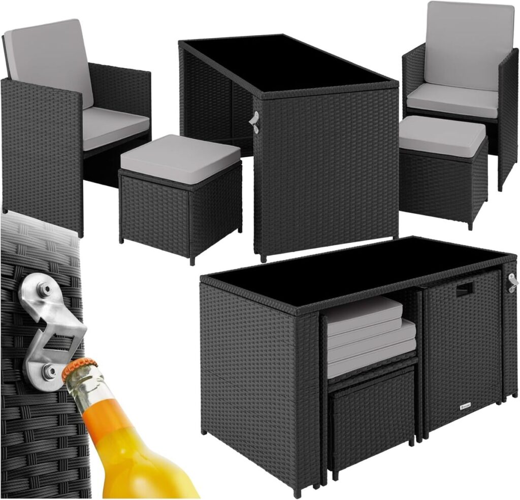 Test du salon de jardin 4 places TecTake : confort en plein air