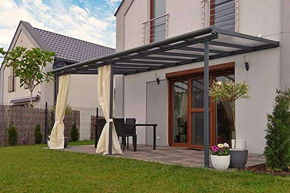 Test du toit de terrasse Fonteyn 550 x 300 m : en aluminium gris