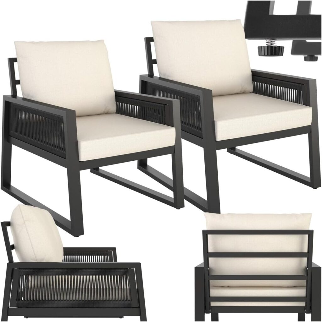 Test : fauteuils de jardin TecTake avec coussins épais