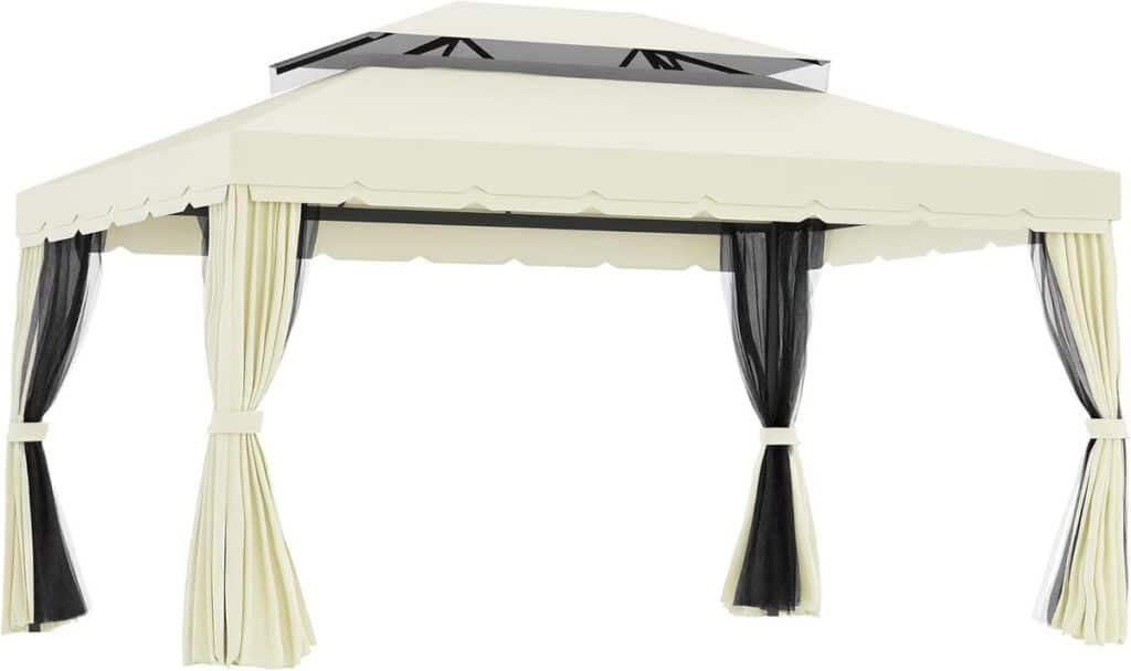 Test : pavillon de jardin Outsunny avec moustiquaires 4x3 m