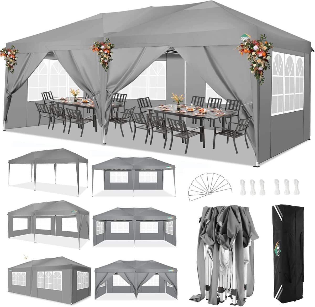Test : tonnelle pliable COBIZI 3x6m, protection UV