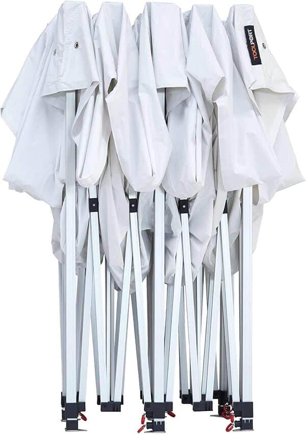 TOOLPORT 3x3 m Tonnelle Tente Pliante Barnum Acier, PES 750, Noir