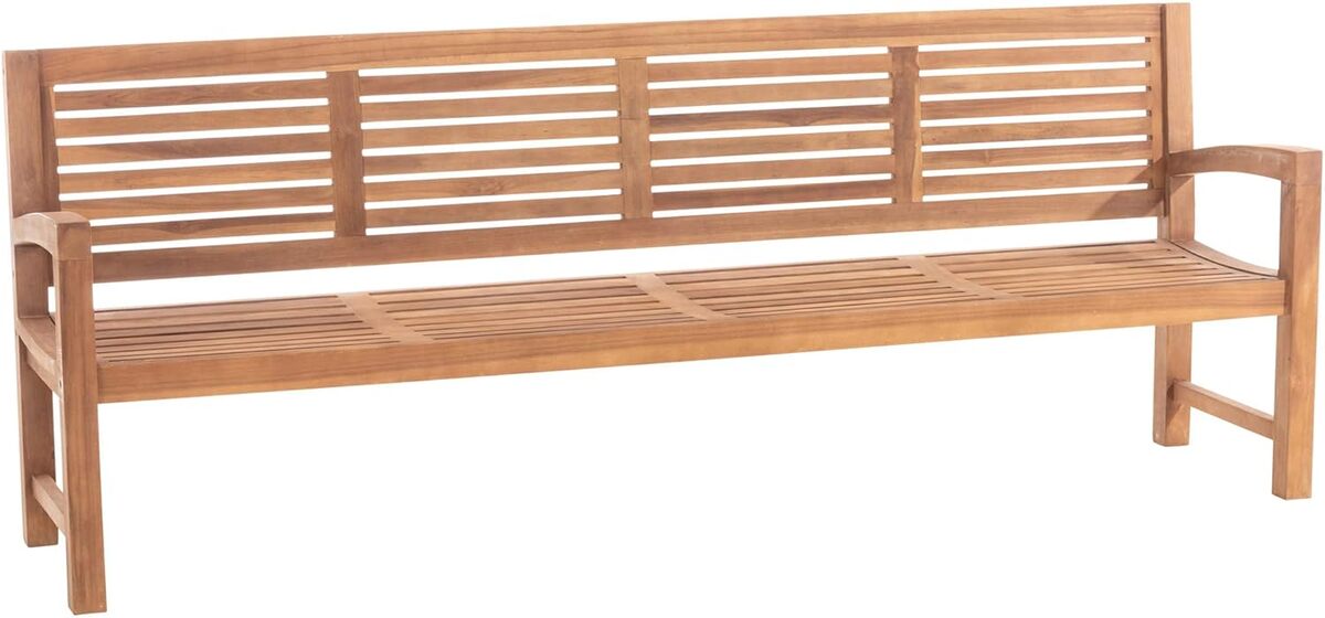 Test : banc de jardin CLP Halden en teck 240 cm