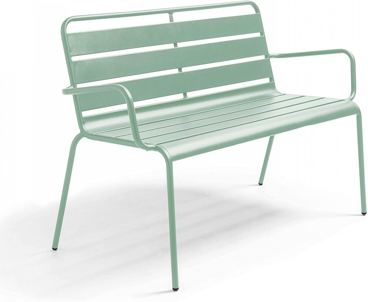 Test : banc de jardin Oviala Palavas vert sauge