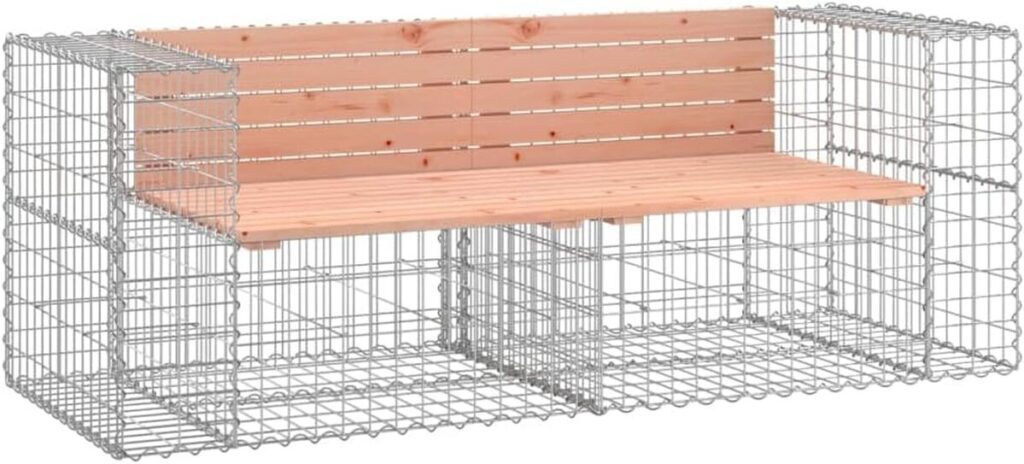 Test : banc de jardin vidaXL design gabion en bois massif Douglas