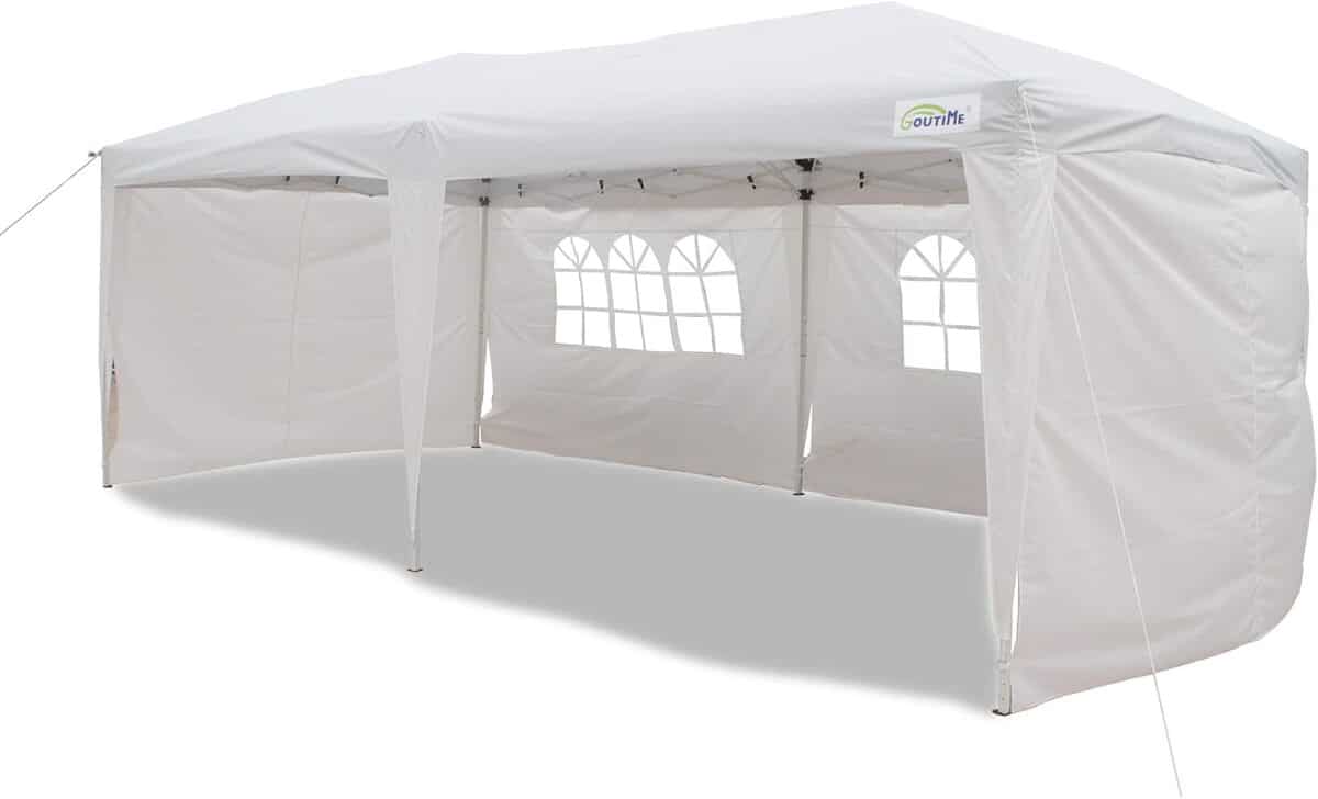 Test de la tonnelle pliante Goutime 3x6 : un abri extérieur polyvalent
