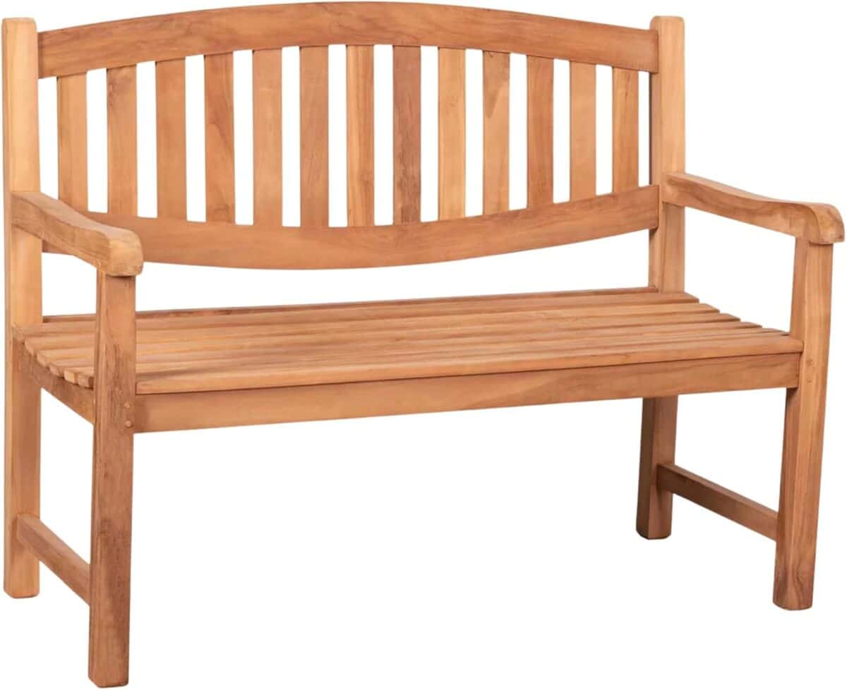 Test du banc de jardin Bradford en teck MR. DEKO 2 places