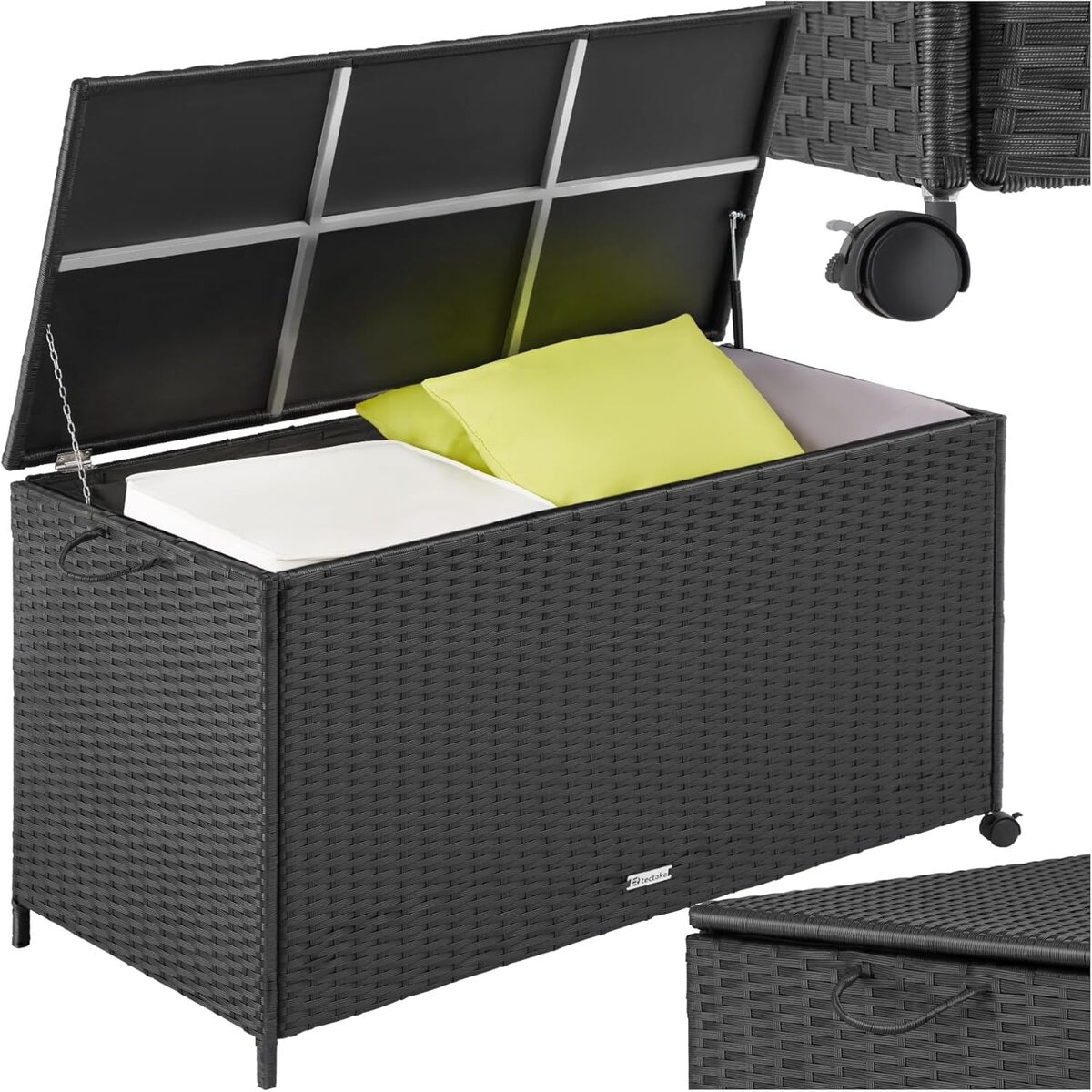 Test du coffre de jardin tectake® 297 L en aluminium polyrotin
