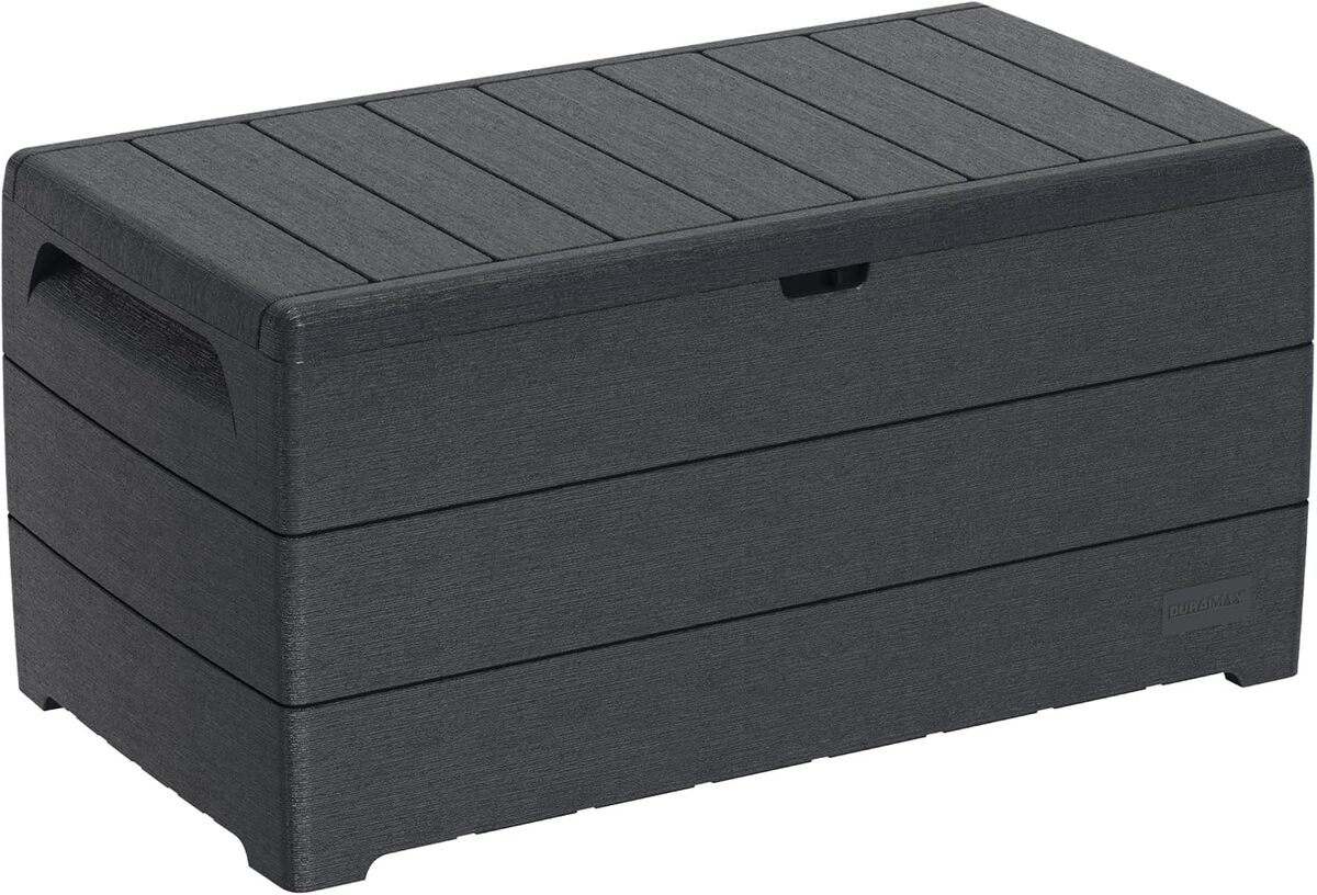 Test du coffre de rangement Duramax Cedargrain Durabox 416 L pour jardin