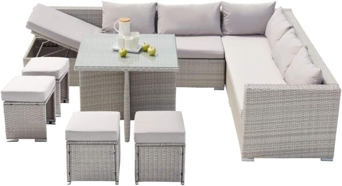 Test : salon de jardin Concept Usine Samoa encastrable 10 places