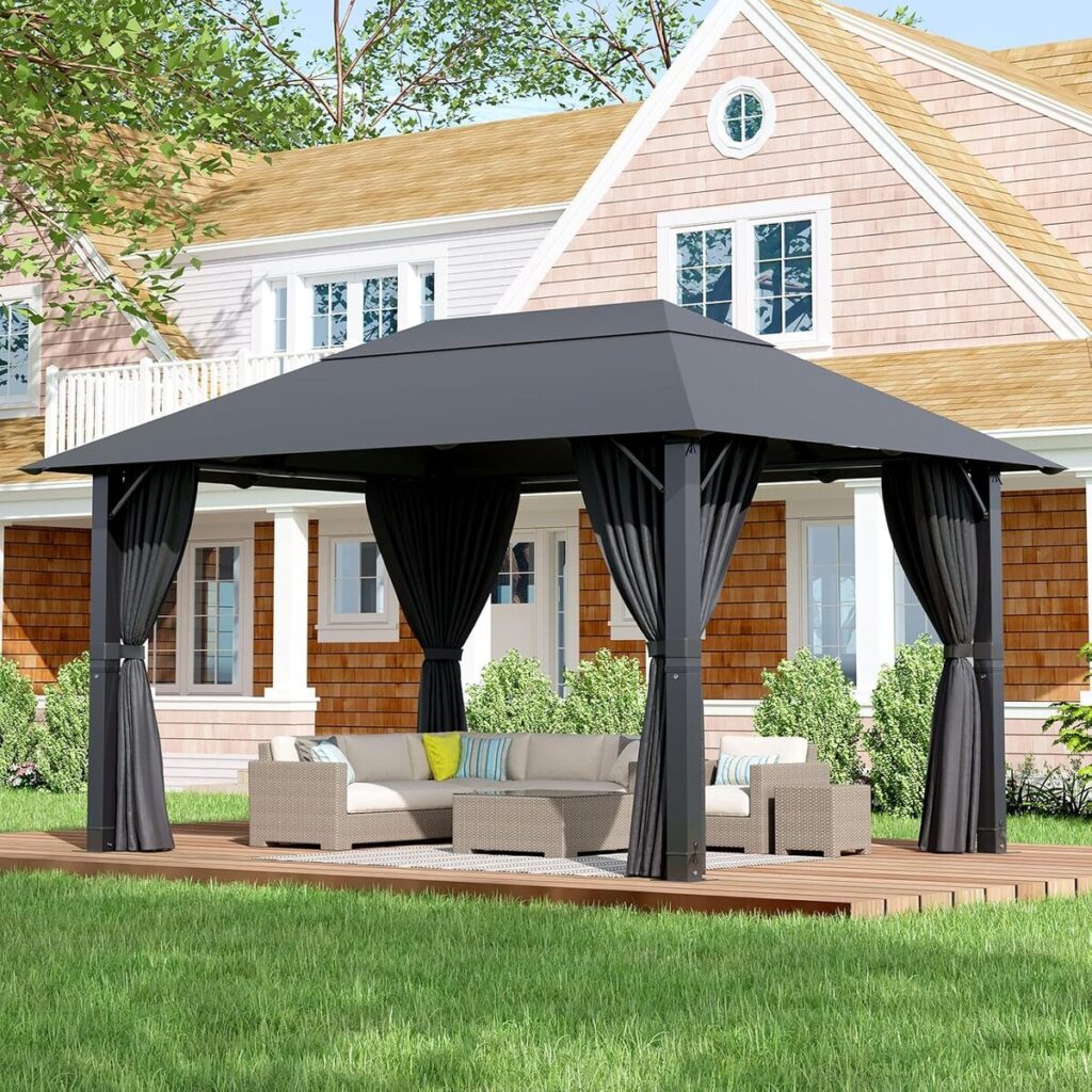Test tonnelle Devoko 3x3 UV50+ : pergola gris pour jardin