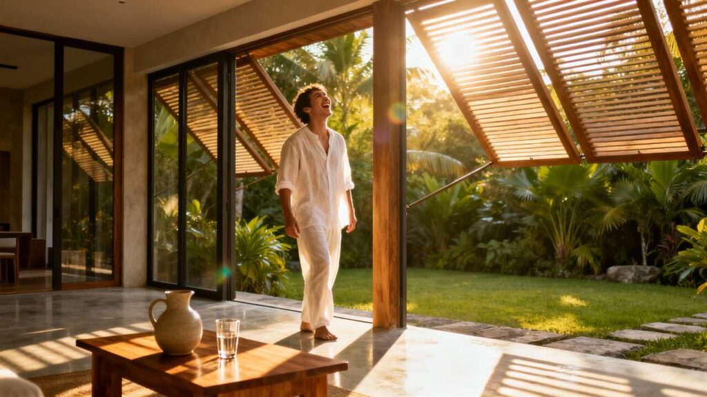 Protection solaire optimale pour véranda avec brise-soleil orientable