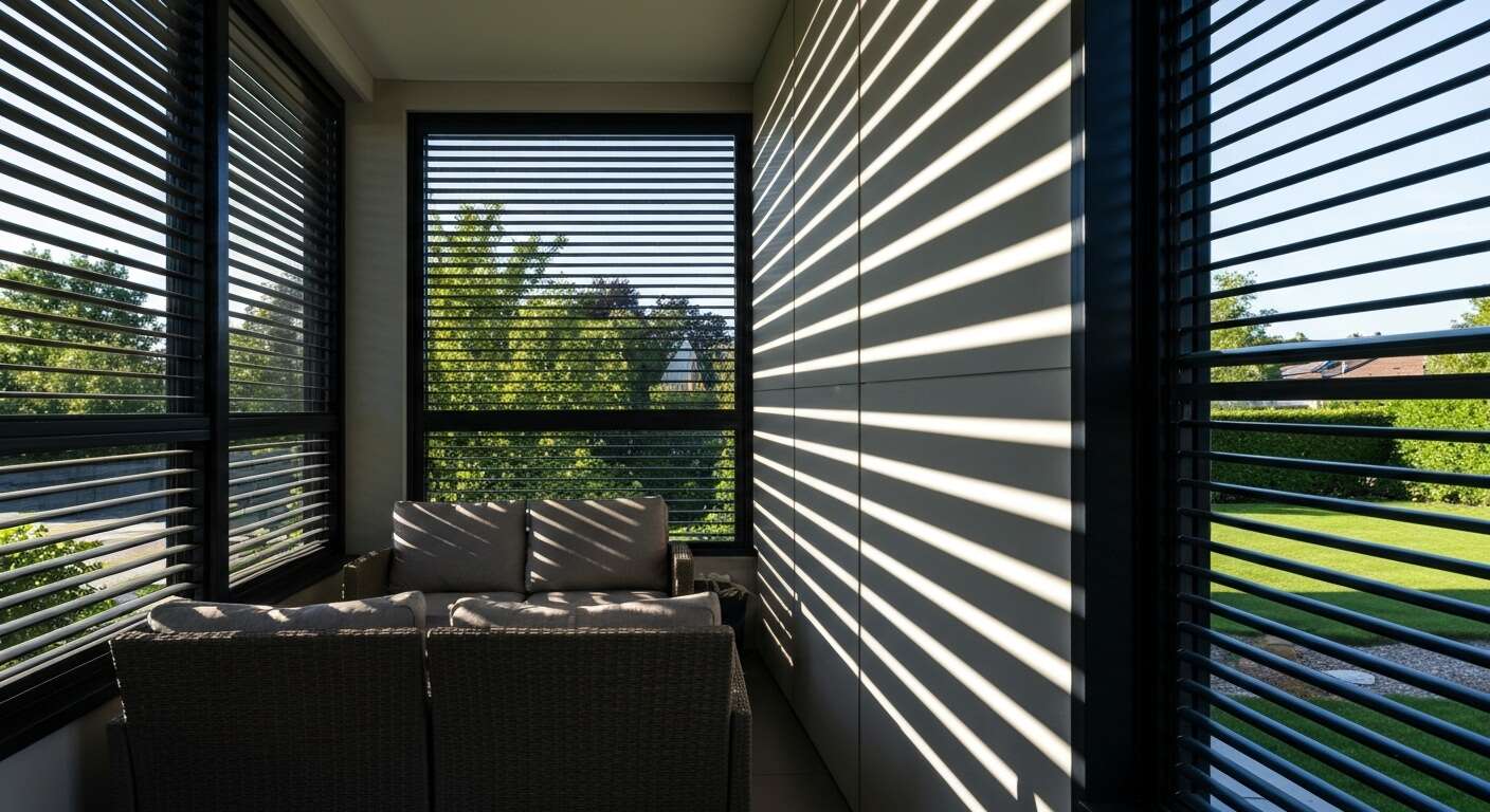 Pr&eacute;sentation des brise-soleil orientables pour v&eacute;randa