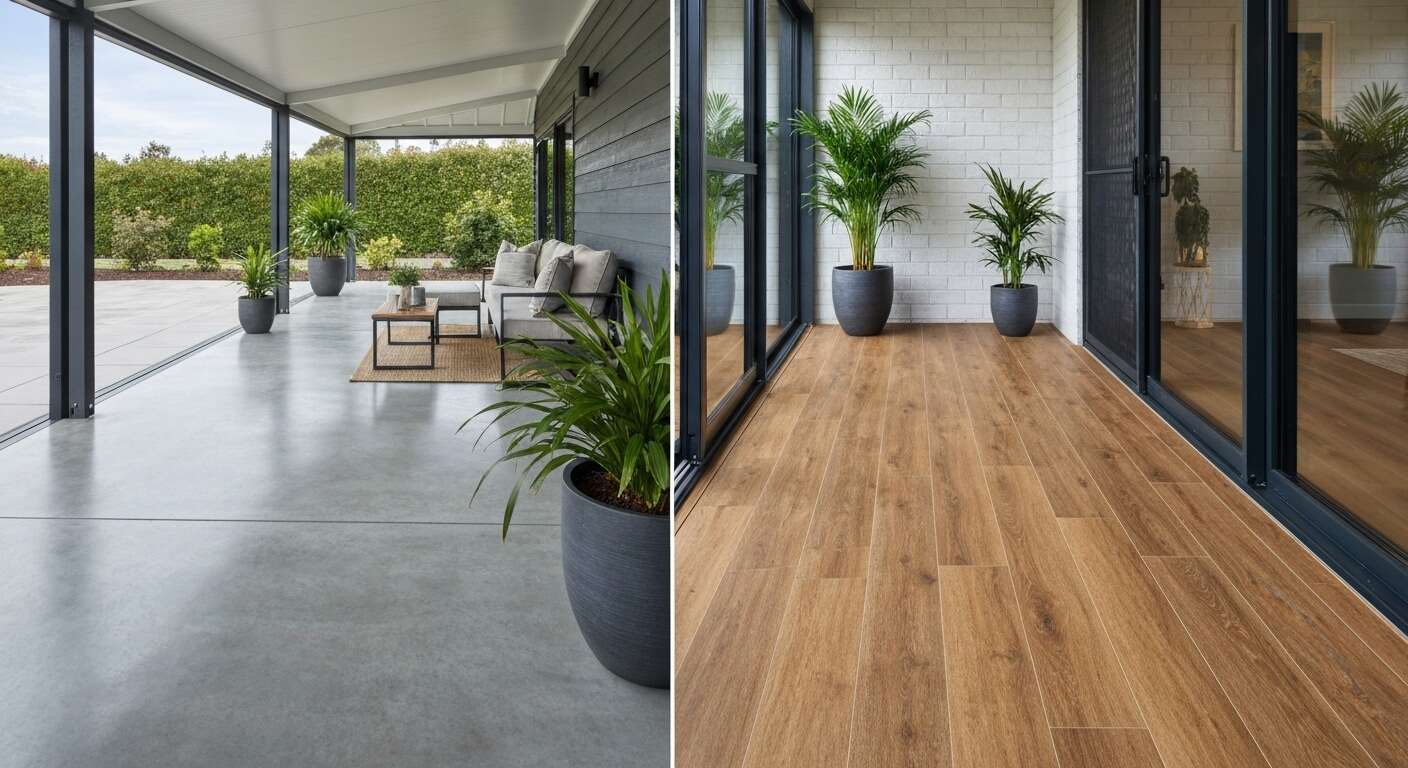 Vinyle et béton ciré : modernité à petits prix Vinyle et béton ciré : modernité à petits prix