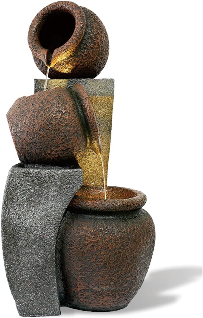 Avis sur la fontaine d'extérieur Zedazoom avec LED