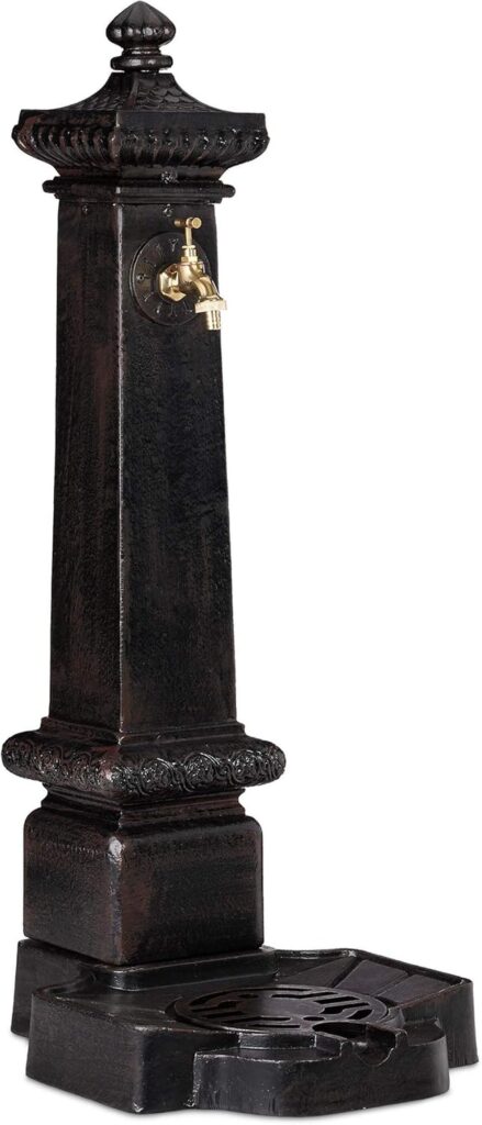 Test de la fontaine sur pied relaxdays XXL : élégance antique et praticité