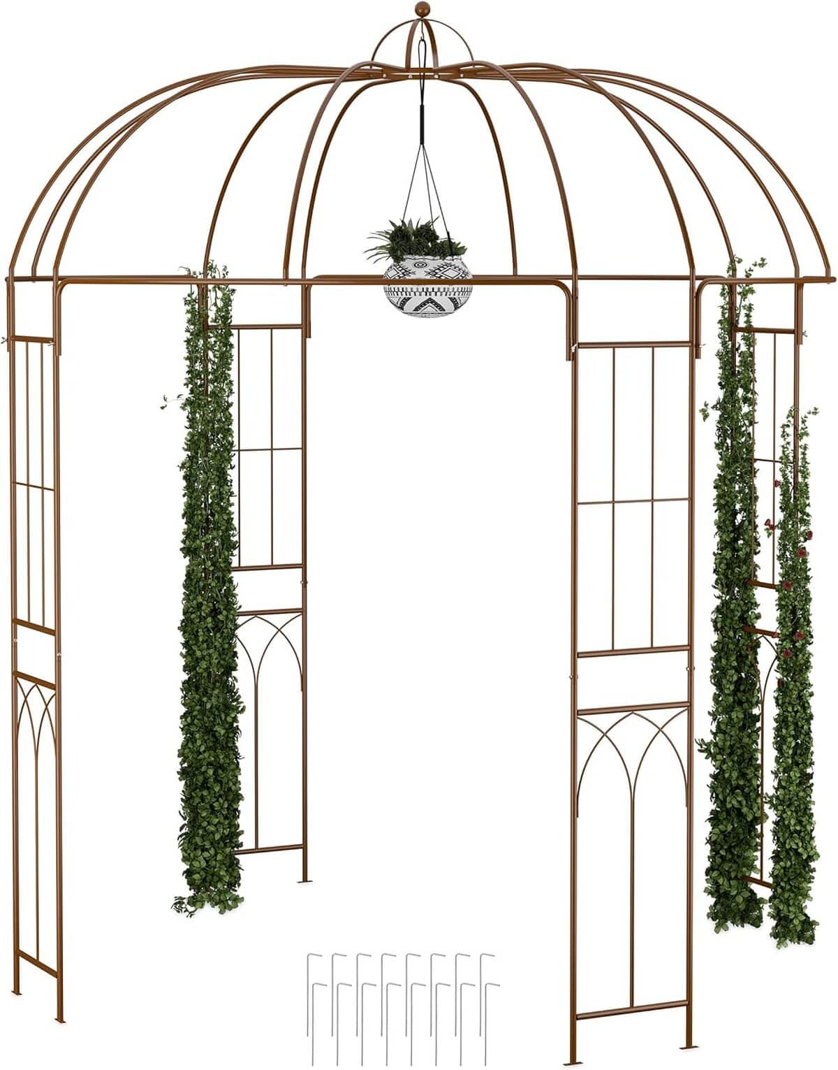 Test de l'arche à rosiers Relaxdays pour jardin