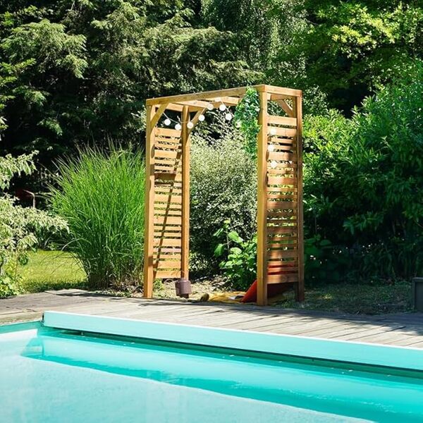 Jardipolys Pergola teintée Brun en Bois LIGN Z 0 m² - Cerland