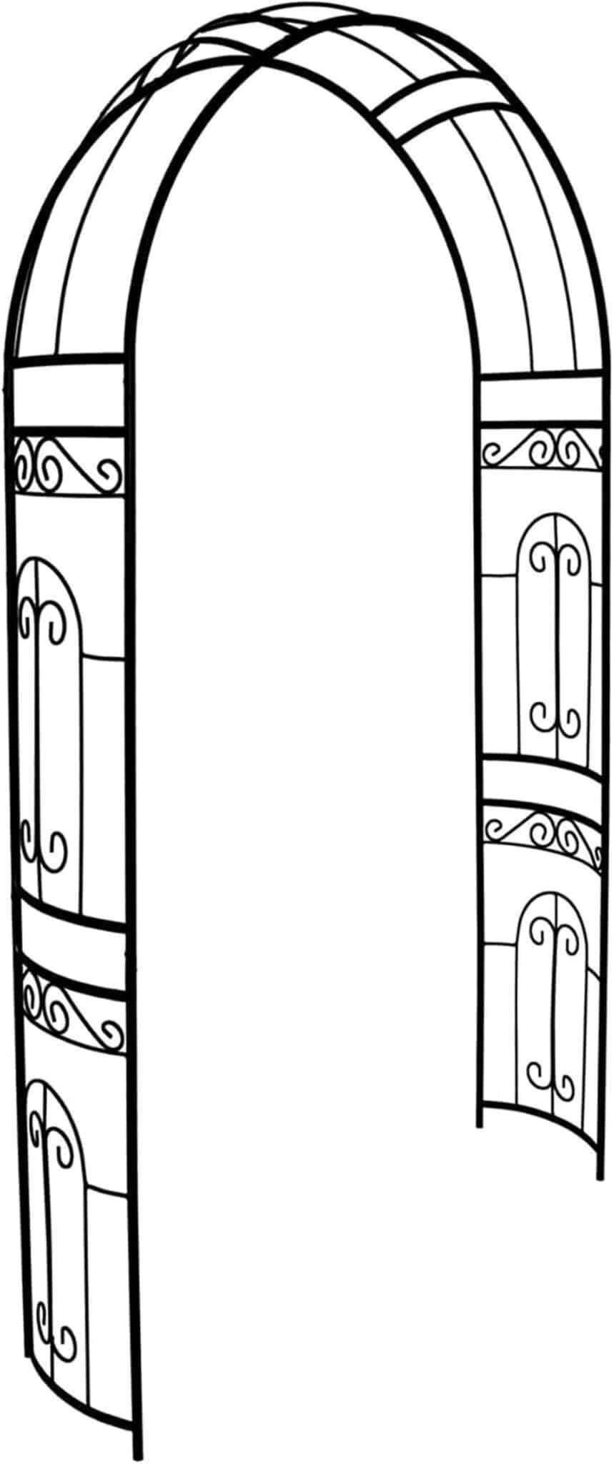Avis sur l'arche de jardin SCENDOR GARDEN en métal noir