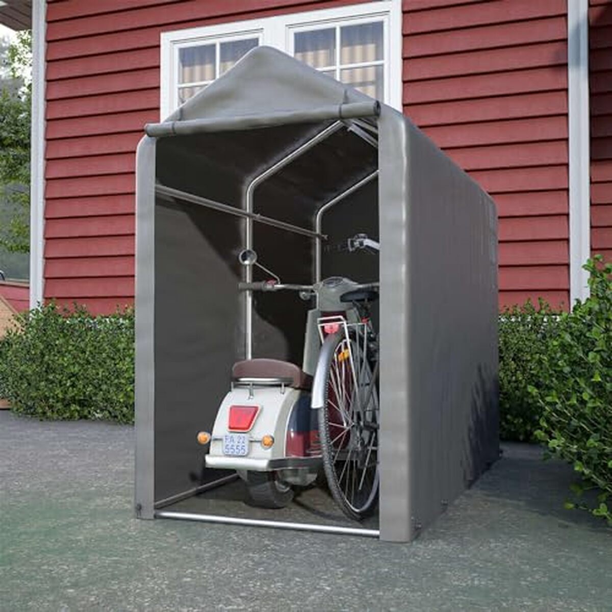 Test abri de jardin Birchtree : protection anti-UV pour vélos et motos