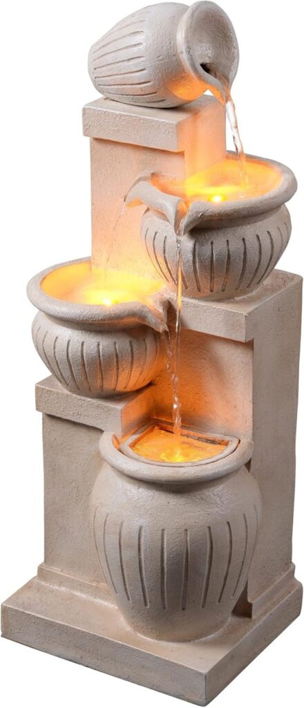 Test de la fontaine solaire Teamson Home 4 niveaux LED écologique