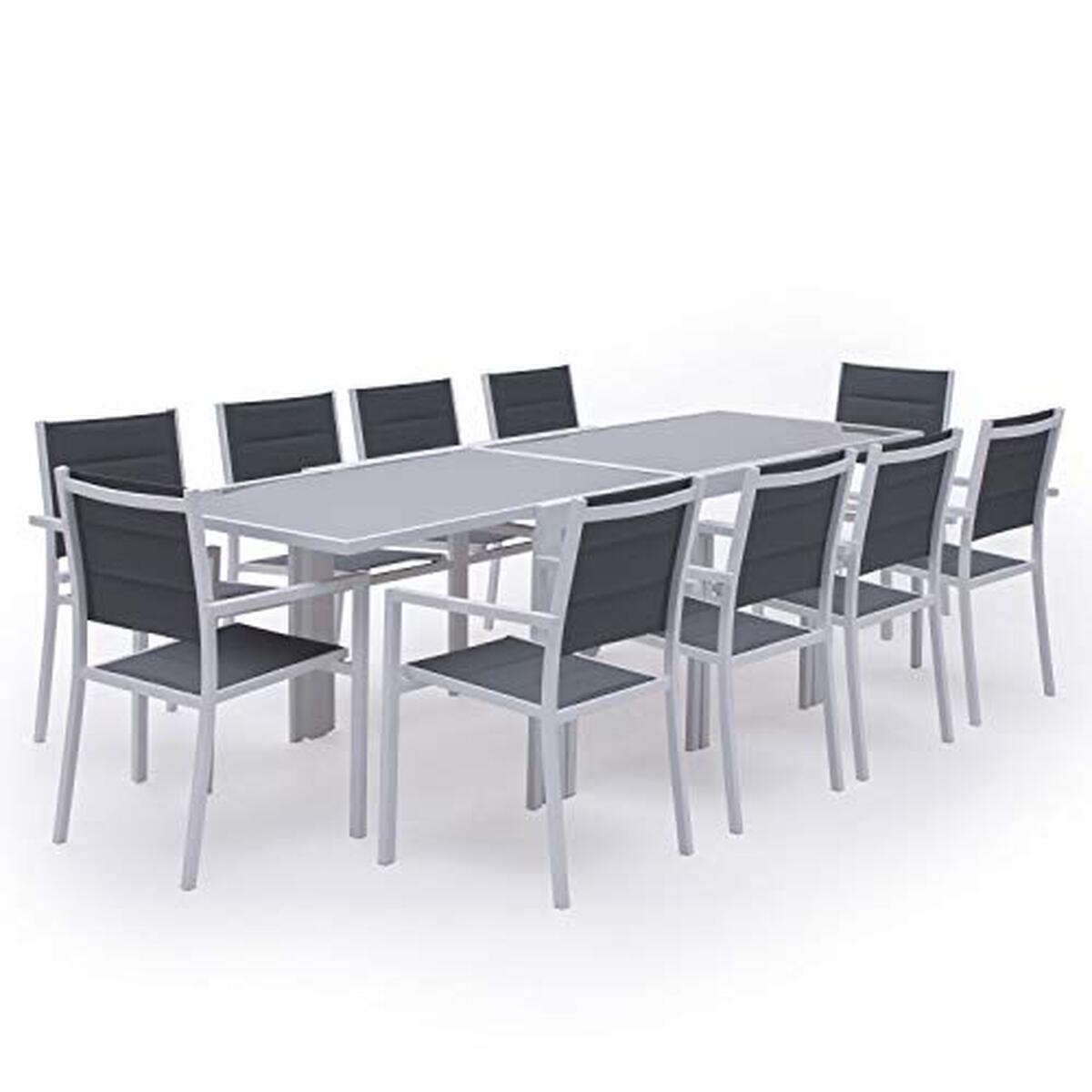 Test : salon de jardin extensible Happy Garden LAMPEDUSA 10 personnes