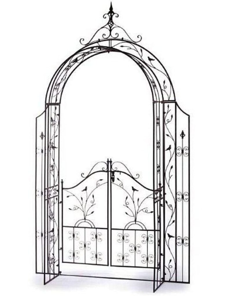 Avis sur l'arche de rosiers en métal avec porte 04