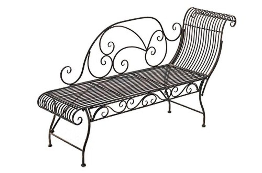 Test du banc de jardin Karma CLP : charme et confort en fer blanc antique