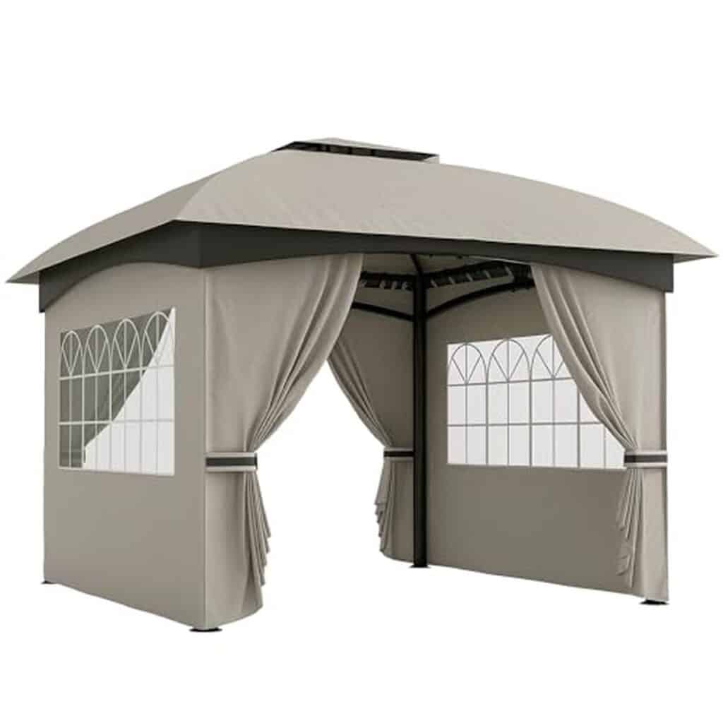 Test du pavillon de jardin Outsunny 3, 4x3, 4 m avec toit double et protection UV