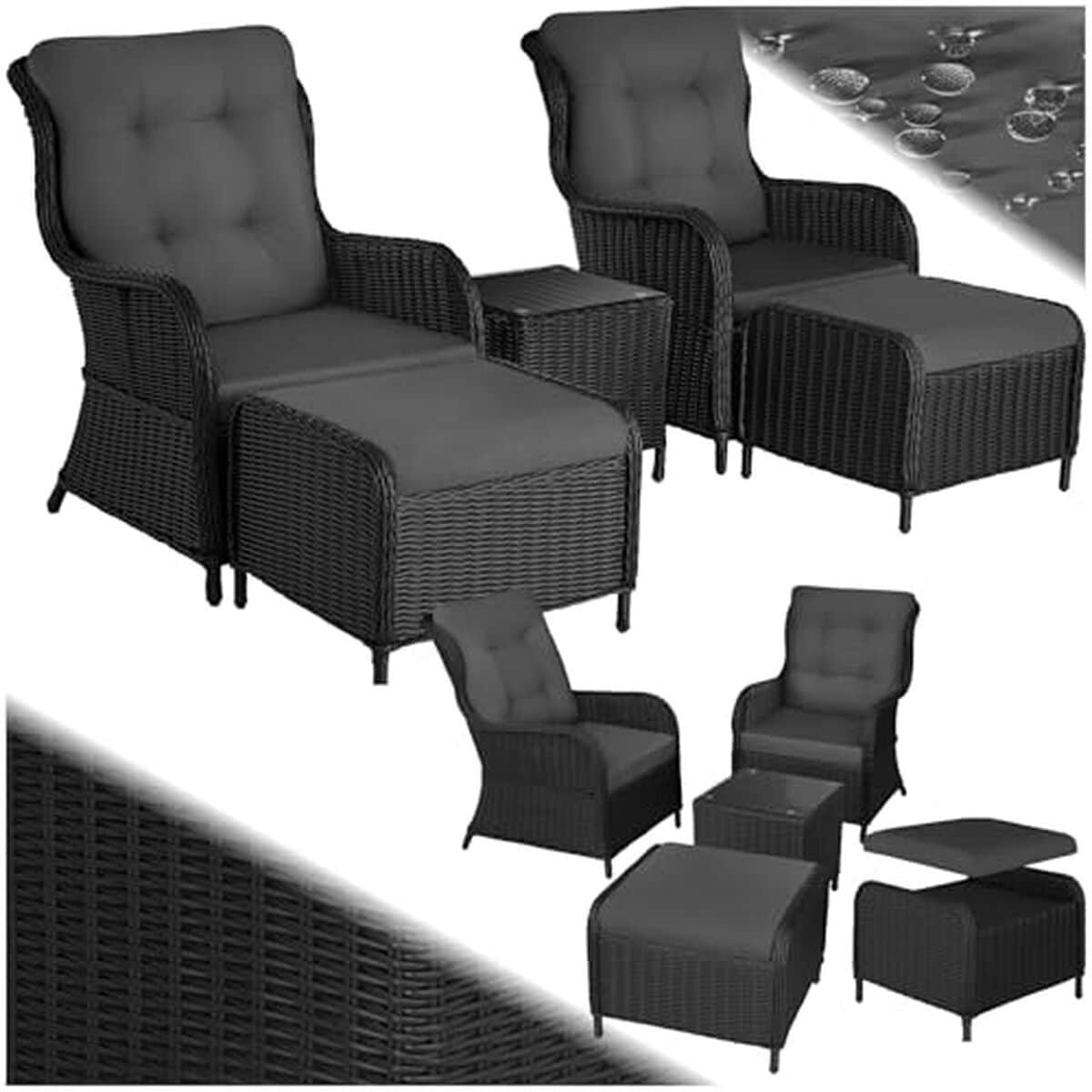 Test : salon de jardin 2 personnes tectake® en poly rotin