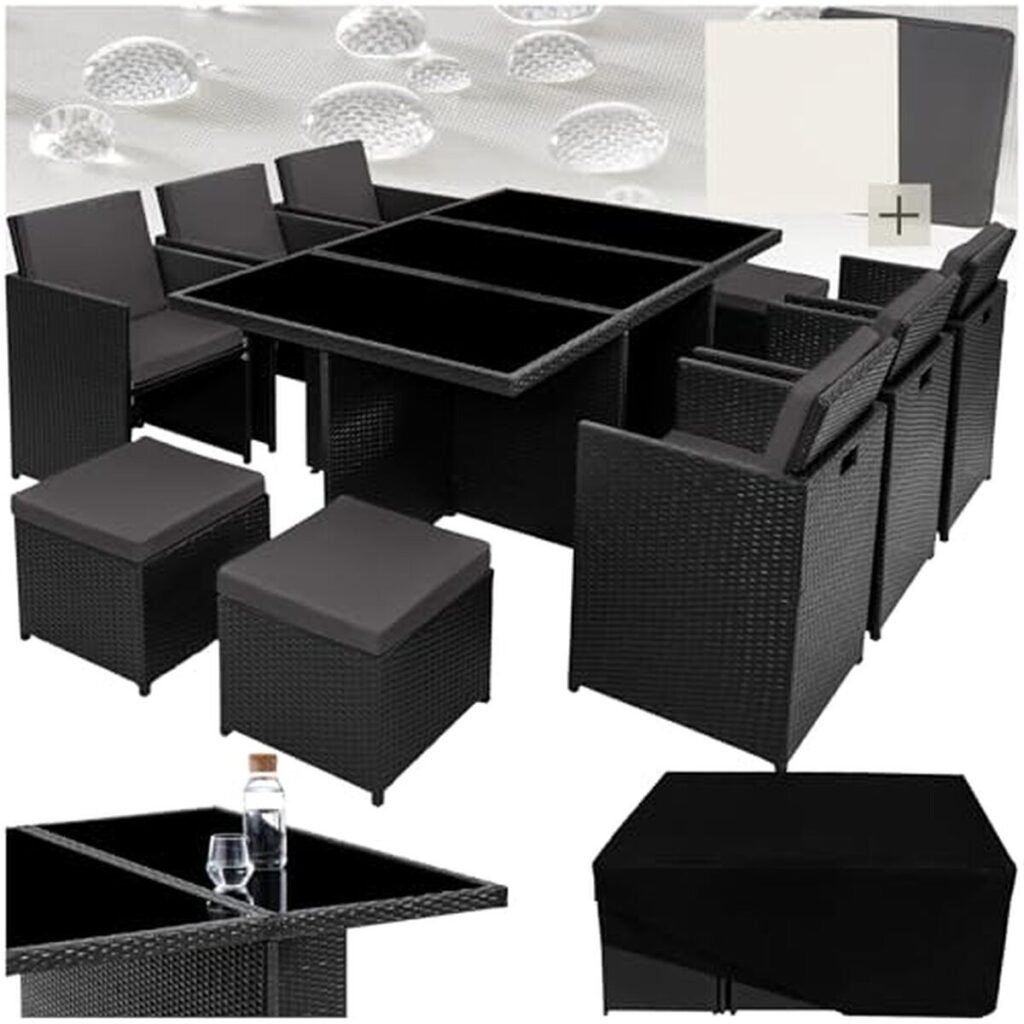 Test : salon de jardin TecTake® en résine tressée pour 10 personnes