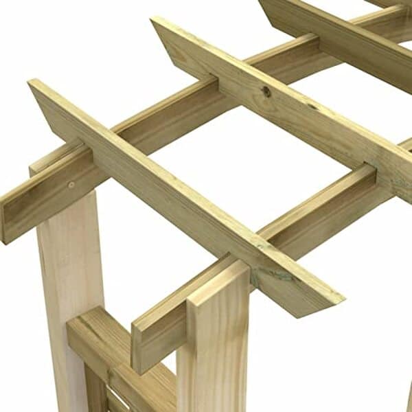 Découvrez l'arche de jardin en bois Tidyard 110x60x220 cm : esthétique et fonctionnalité pour sublimer vos plantes grimpantes dans votre espace extérieur.