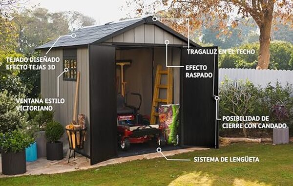 Découvrez les atouts de l'abri de jardin Oakland 759 Keter : durabilité, espace généreux et conception intelligente pour tous vos besoins de rangement extérieur