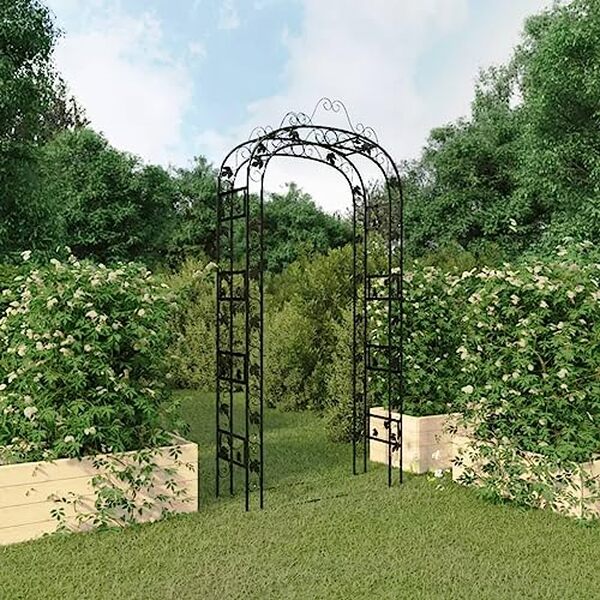 Découvrez notre test détaillé de l'arche de jardin noire vidaXL en acier 116x45x240 cm : design élégant, robustesse et installation facile pour embellir votre espace extérieur