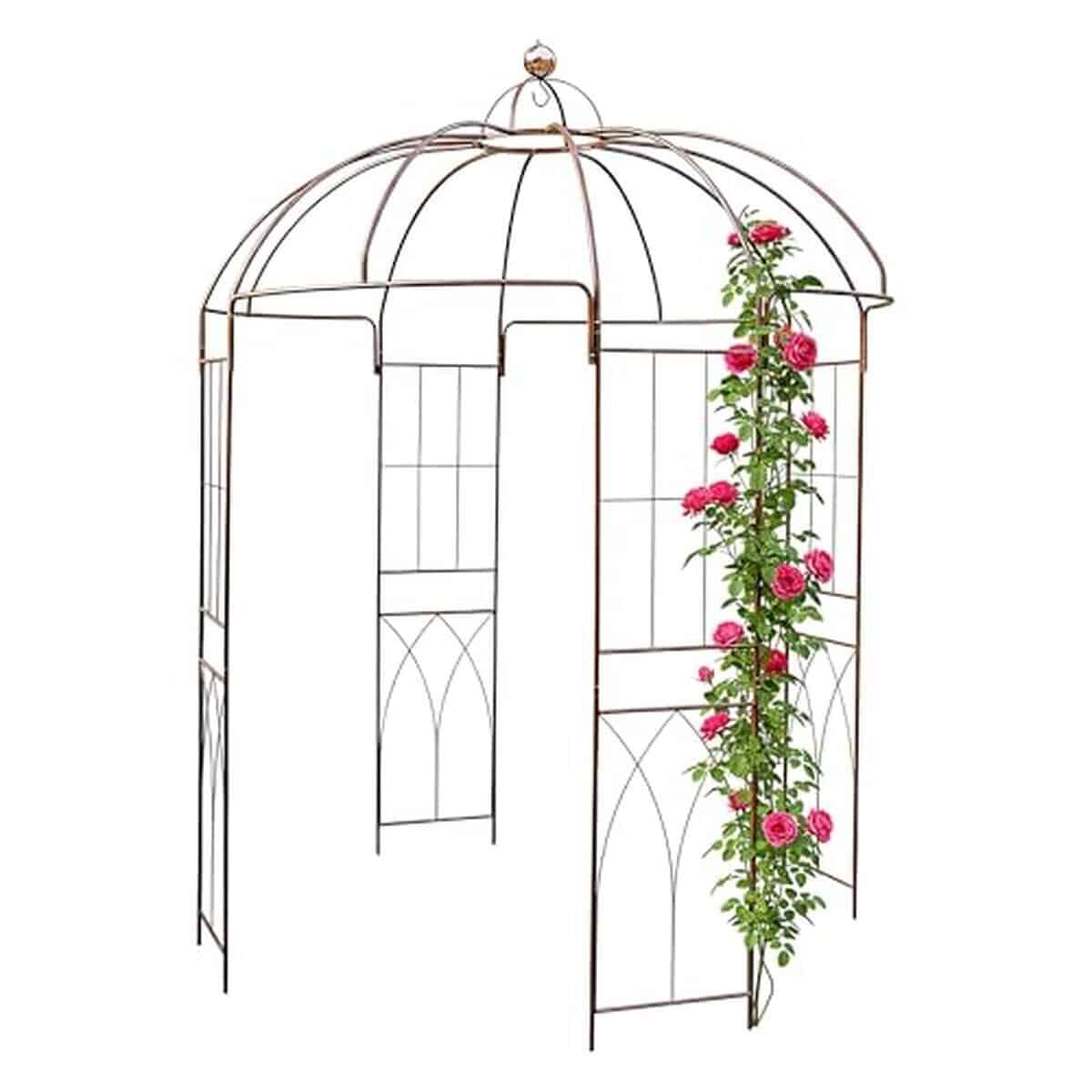 Avis : tonnelle à roses marron rouille 270x200 cm