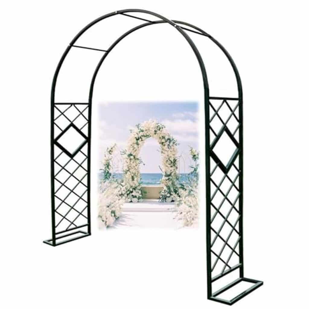 Test de l'arche jardin métallique robuste 230 cm : treillis idéal pour plantes grimpantes