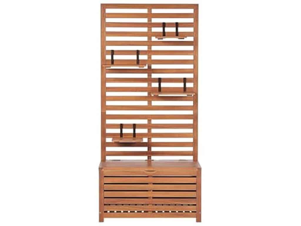 Test du banc de rangement extérieur Beliani Matino en bois d'acacia 80 cm