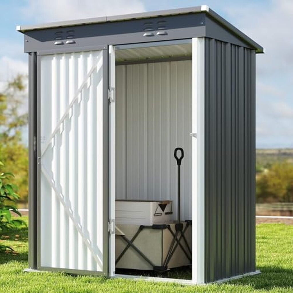 Test du Bealife abri de jardin en métal 180x162x95 cm : rangement extérieur optimal