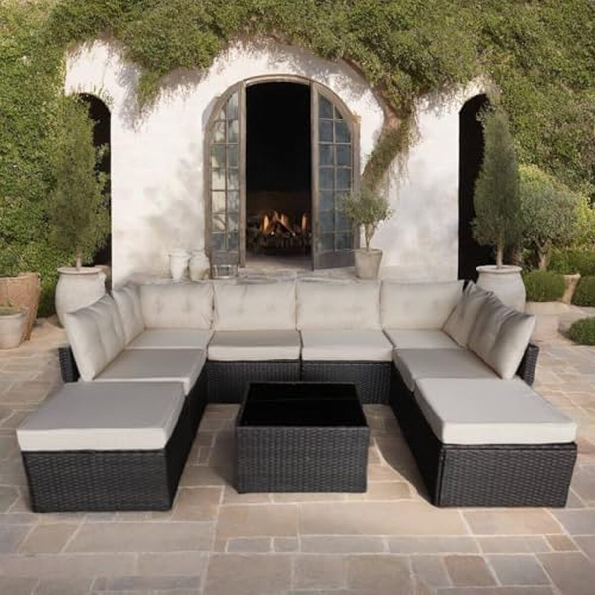 Test du salon de jardin Générique en résine tressée pour 6 à 8 personnes