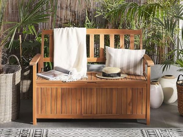 Découvrez notre test complet du banc de jardin Beliani en acacia avec rangement. Qualité, design et praticité : tous les détails pour bien choisir votre mobilier de jardin.